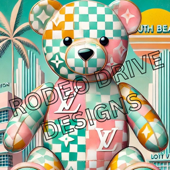 Louis Vuitton City Bear Series South Beach 18x24 Print LV South Beach Wa… - Picture 2 of 2